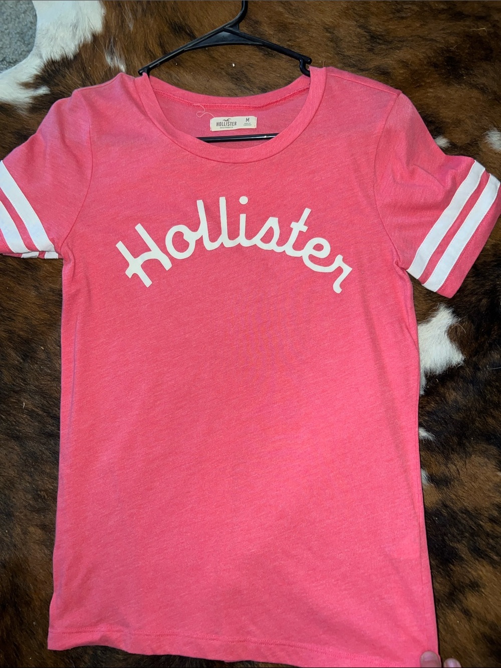 Hollister Coral Pink Short Sleeve